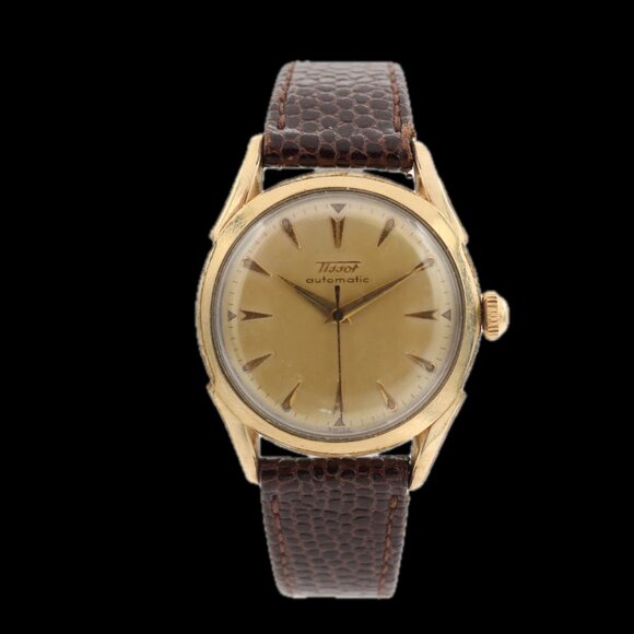 Vintage Tissot Men's Bumper Automatic Wristwatch 28 5-21T Swiss 10k Gold Filled - Picture 1 of 5
